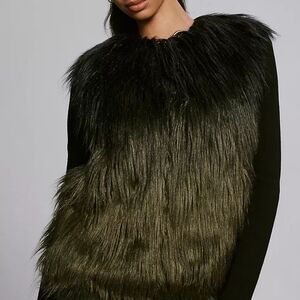 Anthropologie Scotch & Soda Ombre Faux Fur Gilet Vest
